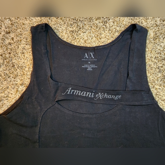 Armani Exchange tank sleeveless top Black XL - Picture 3 of 6
